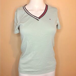 Tommy Hilfiger Women's Mint V-Neck Tee